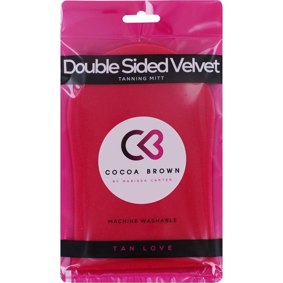 Cocoa Brown Deluxe Double-Sided Tanning Mitt Pink Velvet - 1 pcs