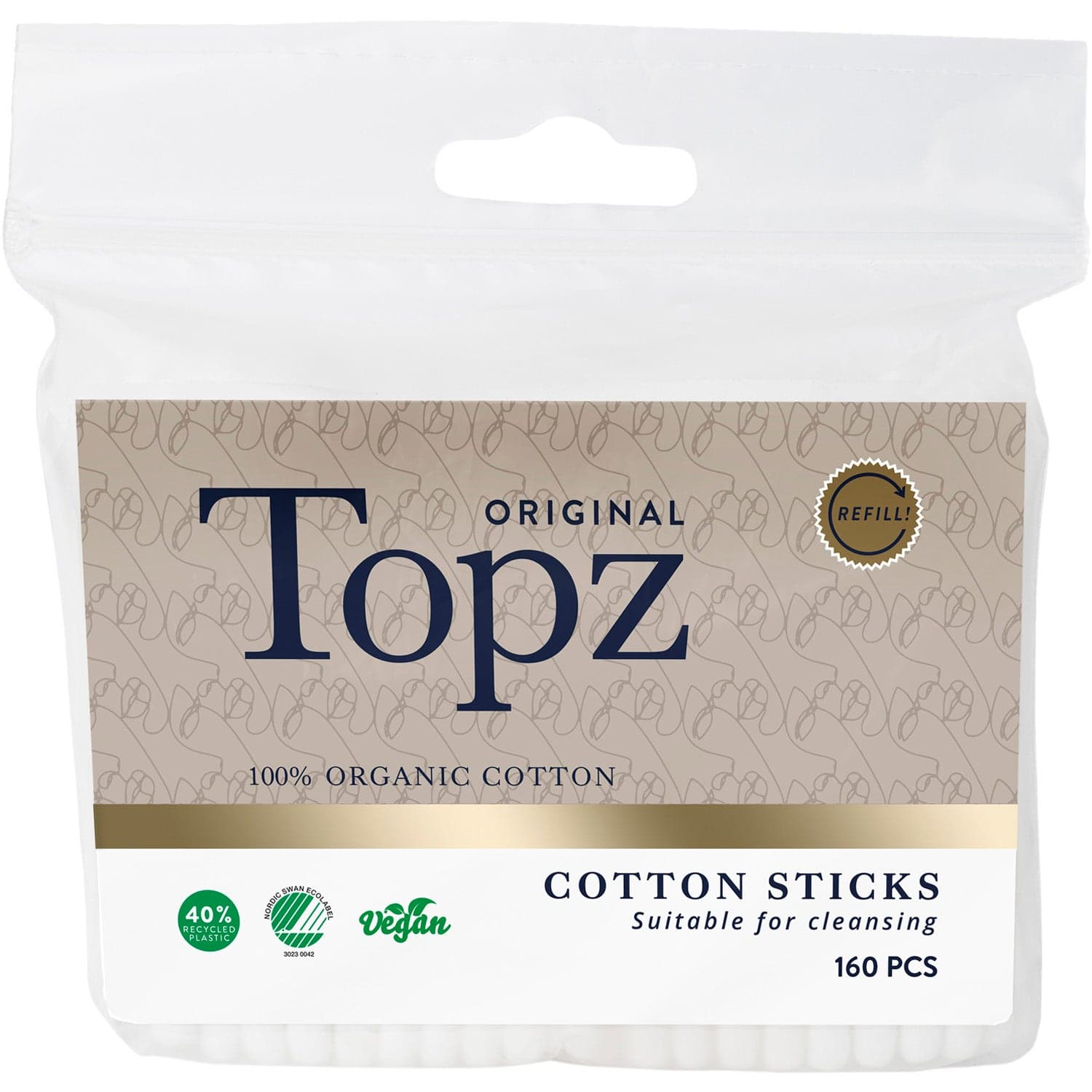 Topz Premium Refill Cotton Sticks 160 pcs