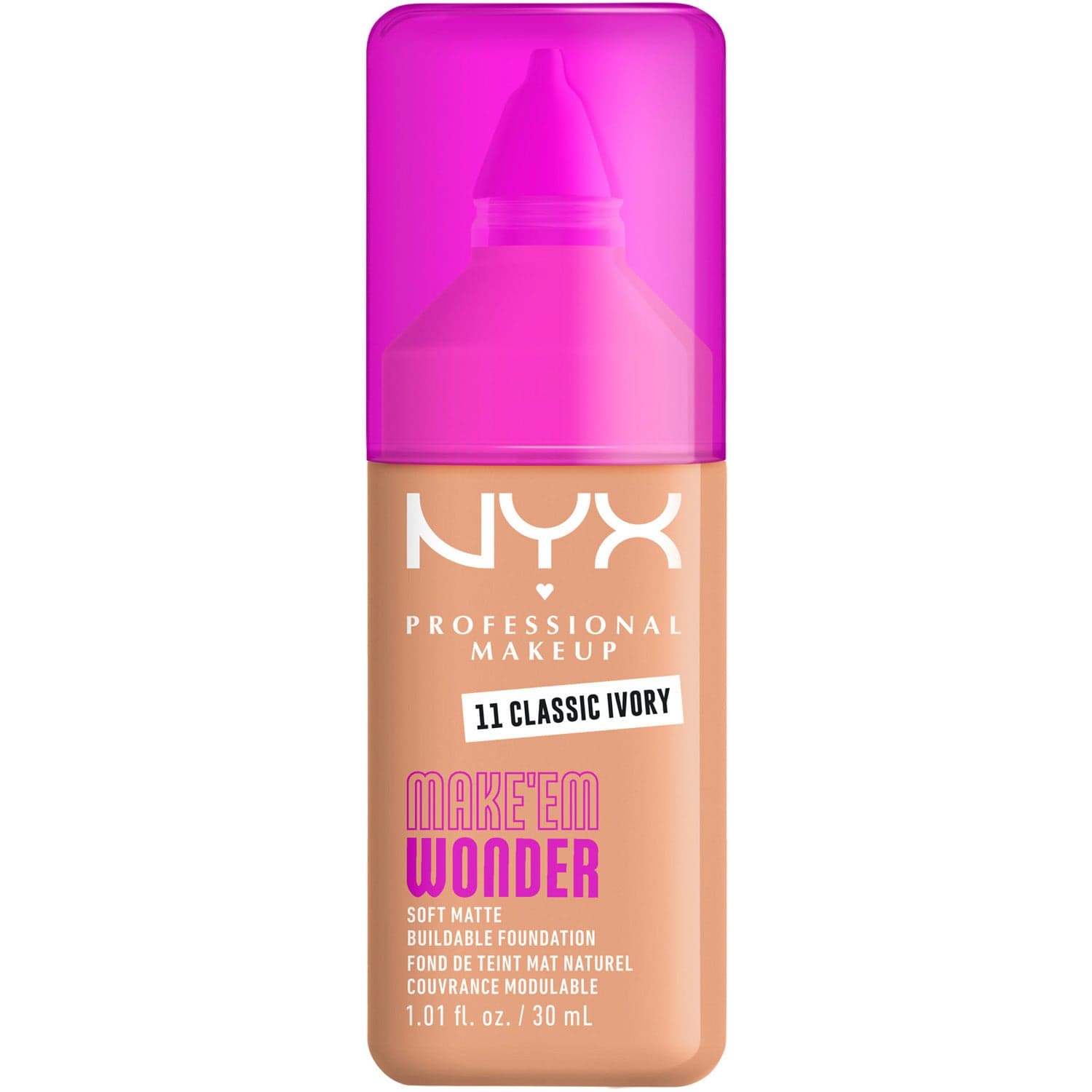 NYX Professional Makeup Make Em Wonder Foundation 11 Classic Ivory - 30 ml