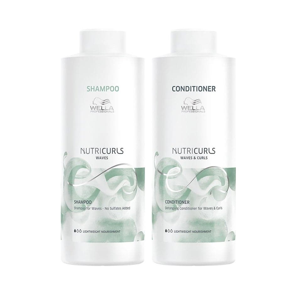 Wella Professionals Nutricurls For Waves Shampoo 1000 ml & Conditioner 1000 ml - 2000 ml