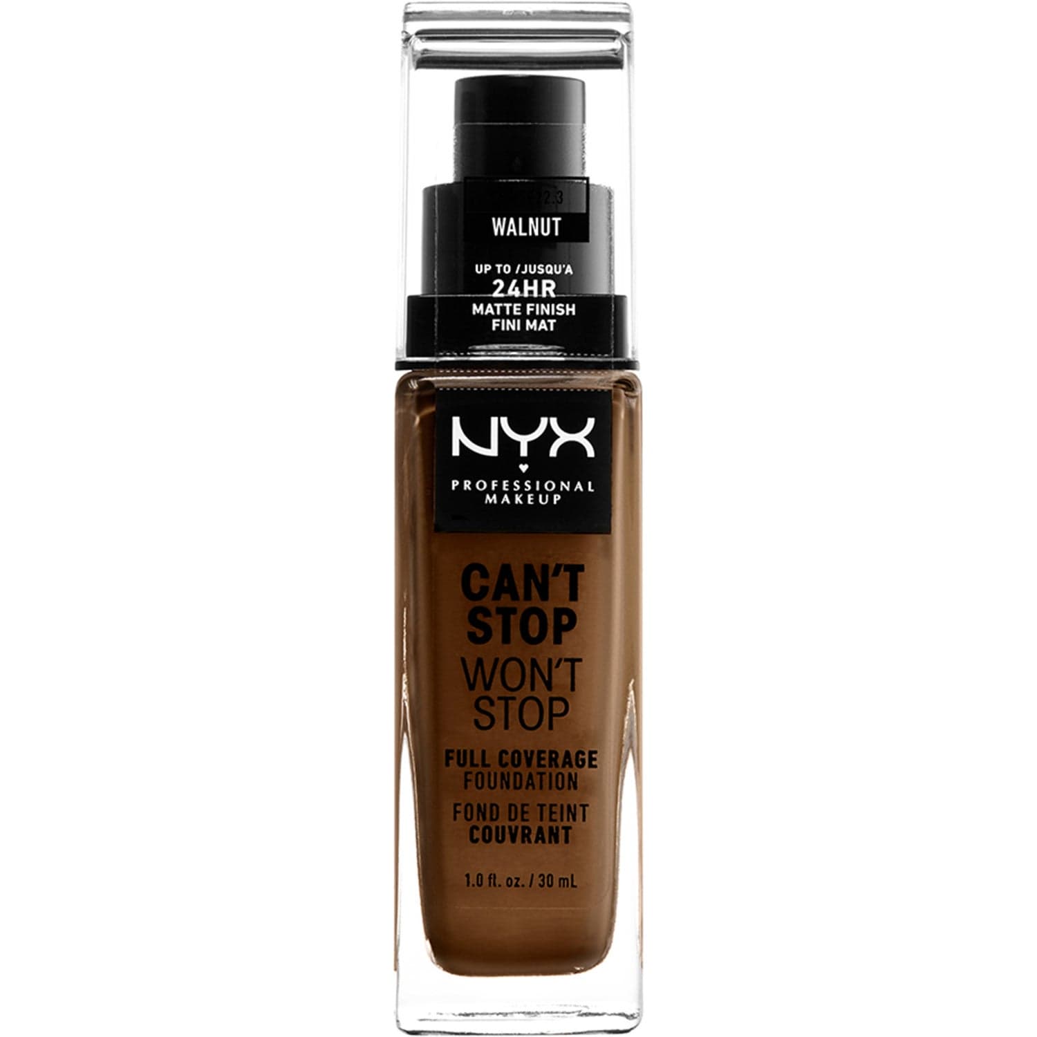 NYX Professional Makeup Can"t Stop Won"t Stop Foundation Walnut - 30 ml