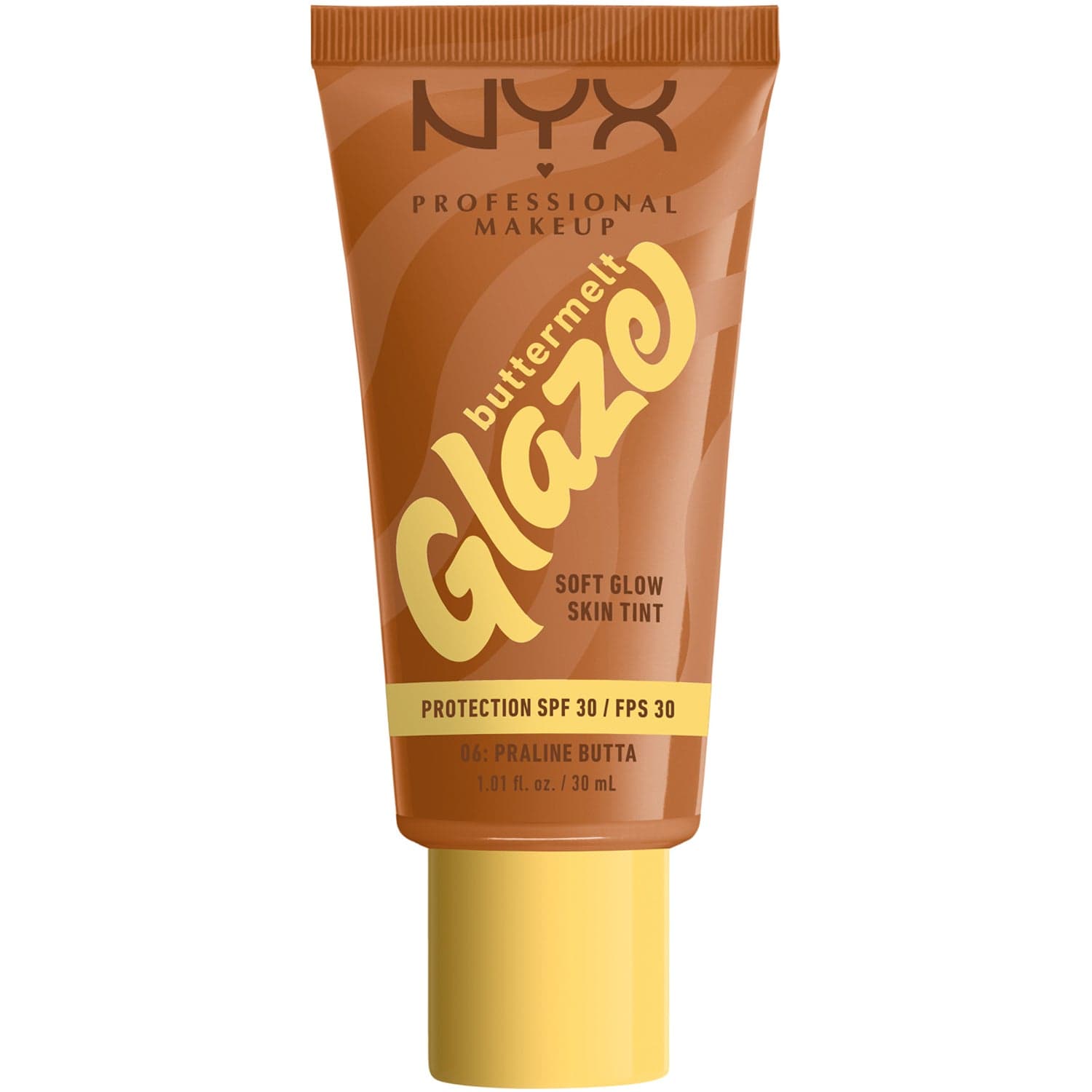 NYX Professional Makeup Buttermelt Glaze Skin Tint SPF30 Foundation 06 Praline Butta - 30 ml