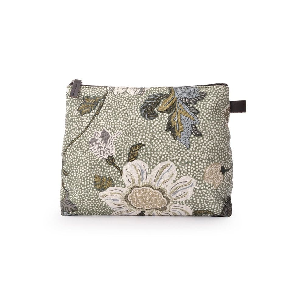 Ceannis Cosmetic Medium Flower Linen Soft Green 23x19x6 cm - 1 pcs