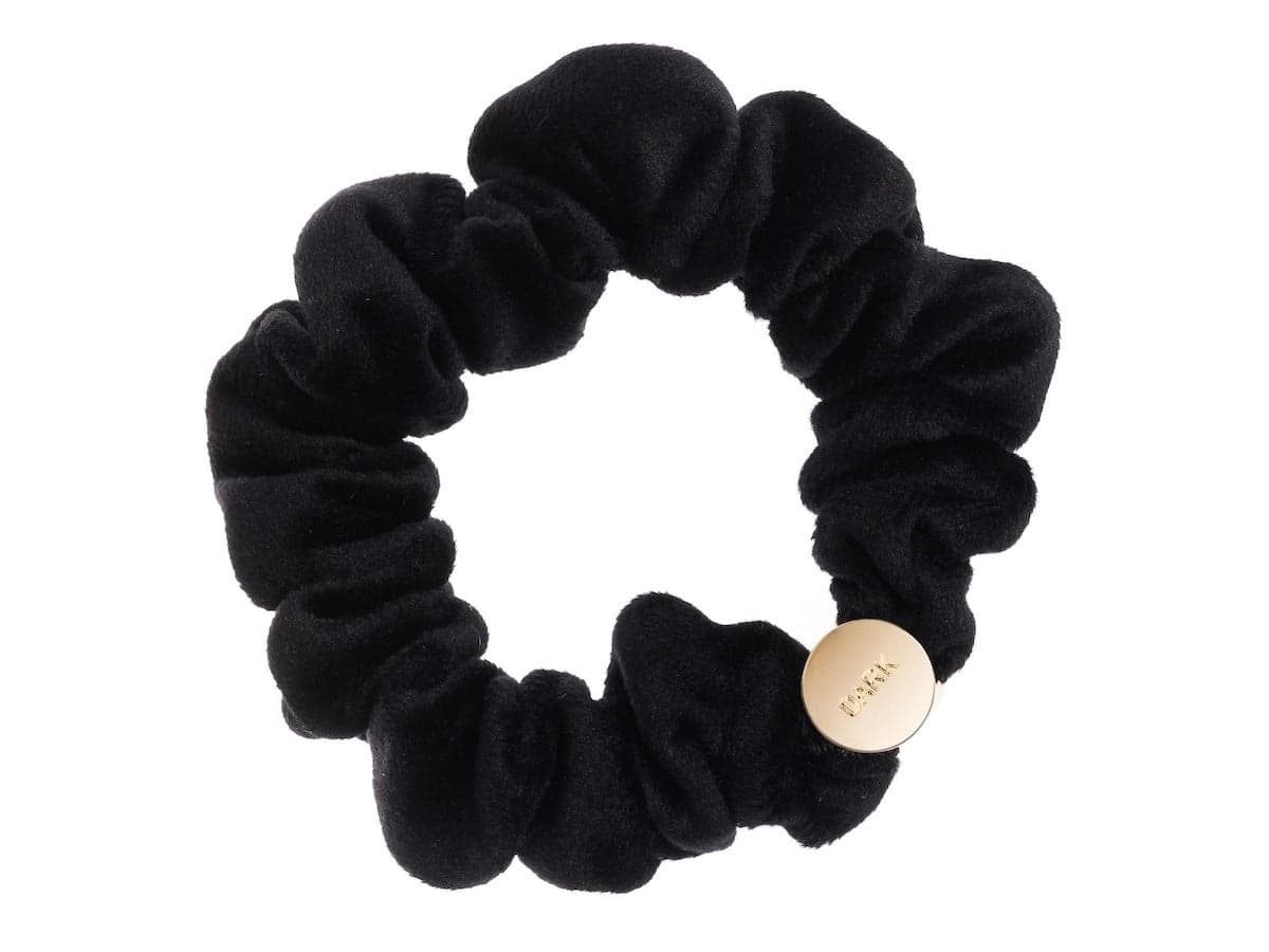 Dark Mini Velvet Scrunchie Hair Braid Black - 1 pcs