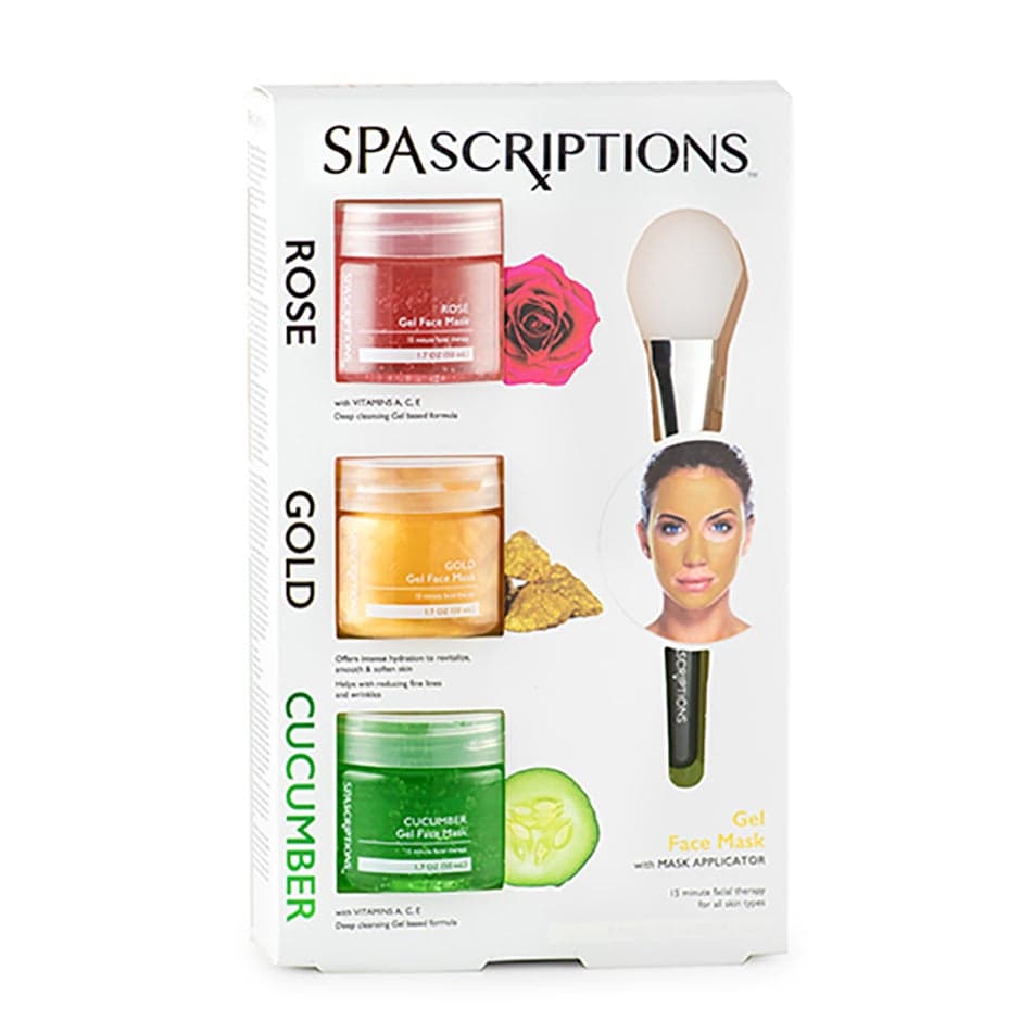 SpaScriptions Gold, Rose & Cucumber Gel Masks 150 ml